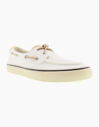 Sperry Top-Sider Mens Sperry Helm 2-Eye Textile Mens White Boat Shoes - Size: 12