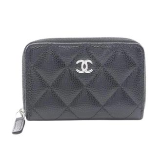 Chanel Pre-owned Wallets, female, Black, Size: ONE SIZE Pre-owned Classic Zip Coin Purse Calf Leather Coin Case
