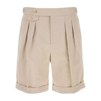 Brunello Cucinelli Korte Broeken, Heren, Beige, L, Katoen, Cotton-Blend Bermuda Shorts