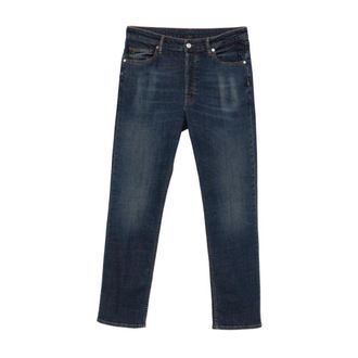 Nine In The Morning Whisker-Effect Jeans Classic Blue Trousers