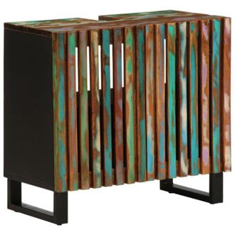 vidaXL Mobile Lavabo da Bagno 62x34x58cm in Legno Massello di Acacia vidaXL