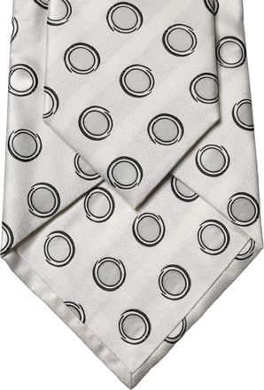Dolce & Gabbana Polka Dot Silk Necktie - White
