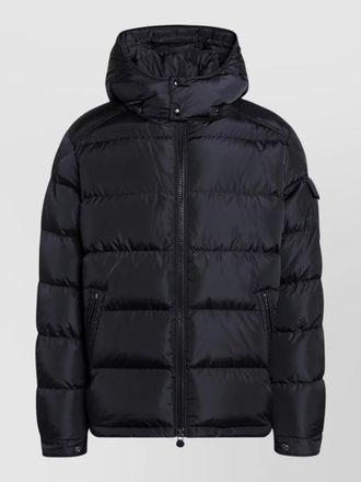 Moncler hooded padded jacket elastic cuffs pockets