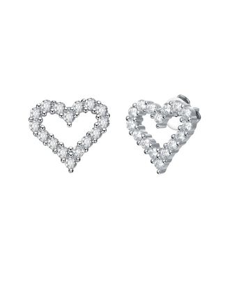 Genevive Silver Stud Earrings