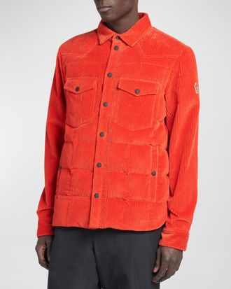 Moncler Mens Gelt Padded Corduroy Overshirt