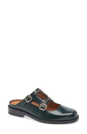 Marni Sabot Double Buckle Mule in Green at Nordstrom, Size 7.5Us