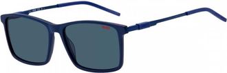 HUGO BOSS Blue Rectangular Mens Sunglasses HG 1099/S 0FLL/KU 57