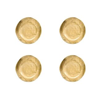 BITOSSI HOME Set of 4 Pieces - Gold Fruit Plate D.22 with Irregular Edge
