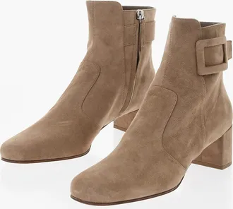 Roger Vivier Tronchetti POLLY In Suede con Fibbia Tono su Tono Roger Vivier
