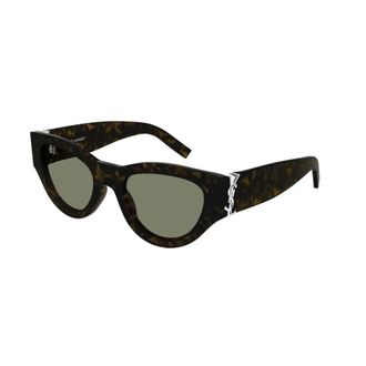 Saint Laurent Acetate Frame Zonnebril - unisex - Accessoires - Bruin - Maat: 53 MM