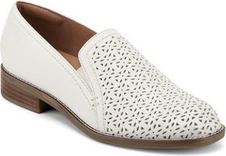 Earth Piper Perforated Loafer in White at Nordstrom, Size 7.5
