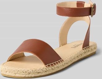 Espadrij Sandalette aus Leder Modell NIMES in Cognac, Gr&ouml;&szlig;e 36