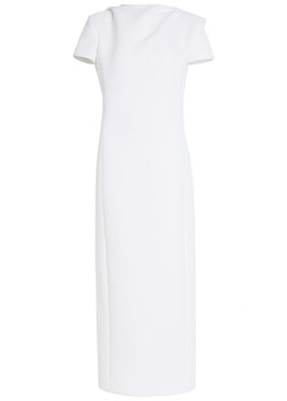 Khaite Iryl Open-back Draped Crepe Dress - White - 8 (UK12 / M)
