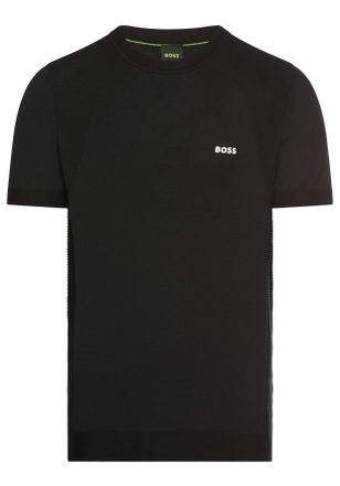 Boss Green by Hugo Boss Rundhalspullover BOSS GREEN Momentum Lite T24, Herren, Gr. XXL, schwarz (schwarz001), Strick, Obermaterial: 60% Baumwolle, 40% Polyester, regular fit 