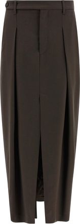 Brunello Cucinelli Sartorial Curved Gonne Marrone-Donna