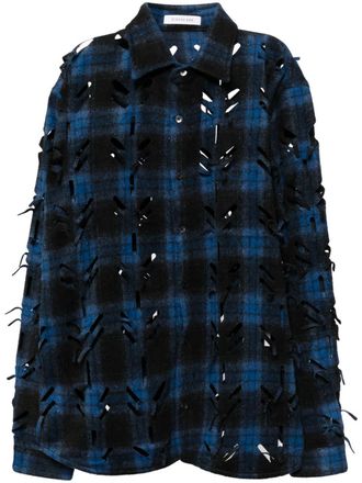 Juntae Kim Camicia con dettaglio a taglio laser - Blu