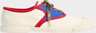 Valentino Garavani Mens Bay By Bay Canvas Low-Top Sneakers