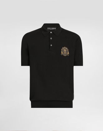 Dolce & Gabbana Virgin Wool Polo Shirt - Man Sweaters And Cardigans Black 48