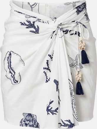 Poupette St Barth Falda envolvente Tilda de algod&oacute;n estampada