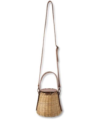 NANNACAY Naomi wicker bucket bag - Neutrals