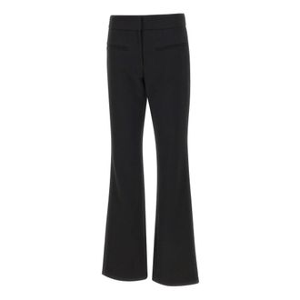 Courr&egrave;ges Dames, Broeken, Zwart, Maat: XS Leer