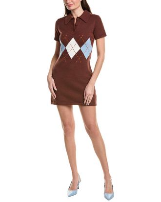 English Factory Argyle Polo Mini Dress