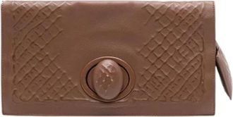 Bottega Veneta Pre-owned Clutches, female, Brown, Size: ONE SIZE Pre-owned Clutch