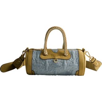 True Religion Quilted Horseshoe Mini Duffel Crossbody Bag in Denim at Nordstrom