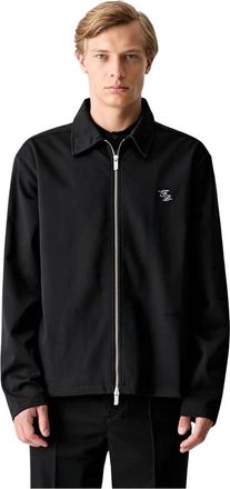 Filling Pieces Coach Jacket Twill Wool - Heren - Zomerjassen - Zwart - L - Wol - Jassen