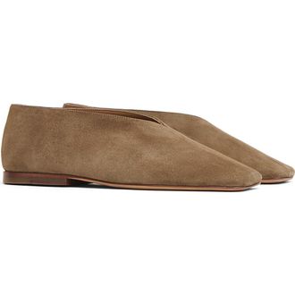 Mansur Gavriel Square Toe Flat in Anise at Nordstrom, Size 8.5Us