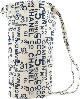 Chanel Pre-owned Backpacks, female, White, Size: ONE SIZE Pre-owned Cotton chanel-bags