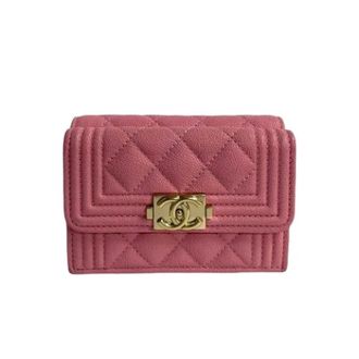 Chanel Pre-owned Portemonnee (drievoudig) - Dames - Pre-owned - Roze - Maat: ONE Size