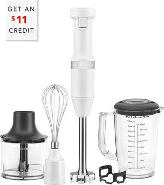 KitchenAid Kitchenaid Variable Speed White Hand Immersion Blender With $11 Credit