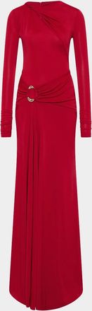 Rebecca Vallance Draped Jersey Maxi Dress