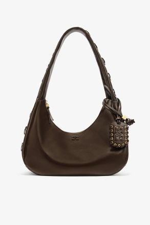 Ganni Green Medium Laces Hobo Bag