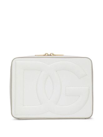Dolce & Gabbana medium DG Logo camera bag - women - Calf Leather/Calf Leather/Elastane/Nylon/Polyester/Polyurethane/Rayon - One Size - White