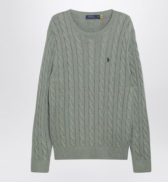 Polo Ralph Lauren Grey-Green Cable-Knit Sweater
