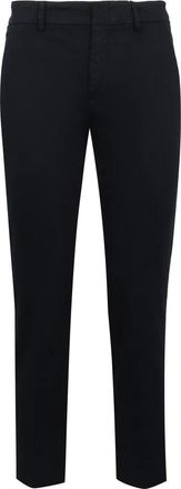 Aspesi Cotton Broeken - Dames - Slim Fit Broeken - Blauw - M - Katoen - Broeken