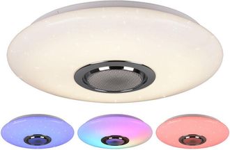 Reality Trio lighting plafoniera led musica diffusore bianco con cassa bluetooth rgb e telecomando multifunzione r69031101