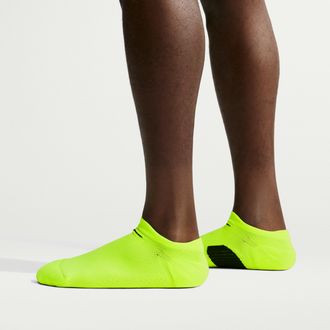 Nike Unisex Run Midweight Running No-Show Socks (1 Pair) in Yellow | HV6937-702