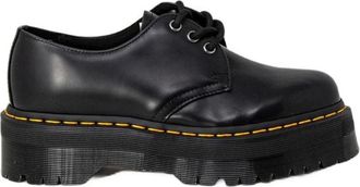 Dr. Martens Leren Vetersneakers - Dames - Veterschoenen - Zwart - 40 EU - Leer - Schoenen
