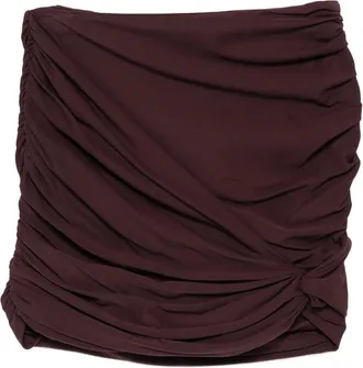 Magda Butrym Ruched Knotted Swim Skirt