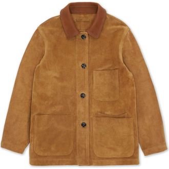 Fortela Montana Work Suede Leather Jacket in Camel at Nordstrom, Size 40 Eu