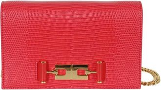 Elisabetta Franchi Schoudertas - Dames - Schoudertassen - Rood - ONE Size - Leer - Tassen