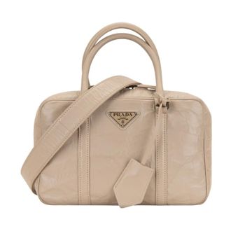 Prada Dames, Tassen, Beige, Maat: ONE Size Leer