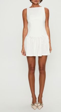 Princess Polly Milienne Sleeveless Minidress in White at Nordstrom, Size 12