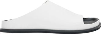 Estro & Luminara Sliders, female, White, Size: 10 US Wide Flat Slide Sandals