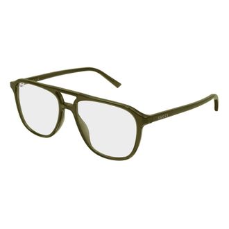 Gucci Navigator Optisch Montuur - Heren - Accessoires - Groen - Maat: 54 MM