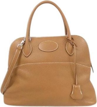 Herm&egrave;s Pre-owned Bolide 31cm Clemence Tas - Dames - Vintage Handtas - Bruin - ONE Size - Leer - Vintage