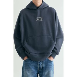 Scalpers Oversized Hoodie in Darknavy at Nordstrom, Size Xx-Large